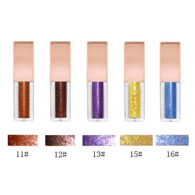 China Makeup 10 Waterproof Metallic Multiple Color Private Label Eye Shadow Glitter Liquid Eyeshadow for sale