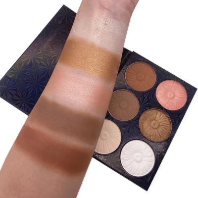 China Waterproof Shimmer Bronzer and Highlighter Blush Contour Highlight Palette Contouring Blush Palette for sale