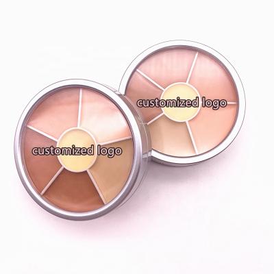 China Whitening 6 in 1 Waterproof Concealer Palette Make Your Own Brand Concealer Long Lasting Private Label Concealer for sale