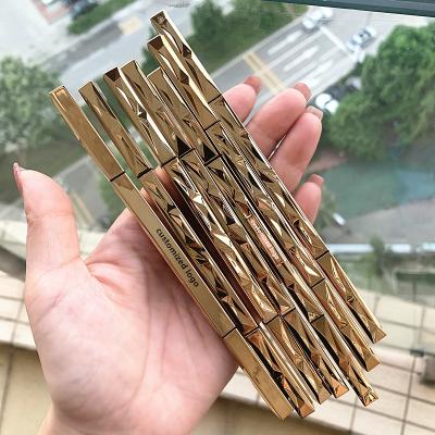 China Waterproof Wholesale Waterproof Eyebrow Pencil Make Your Own Brand Luxury Gold Retractable Eyebrow Pencil for sale