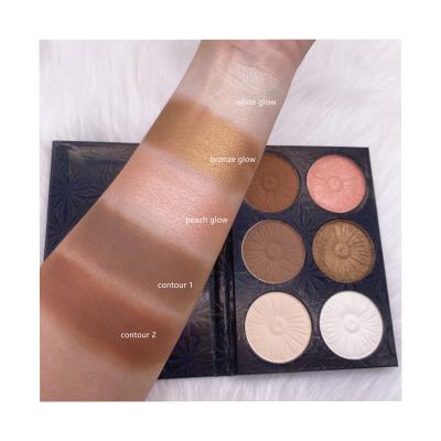 China Waterproof Highlighter Bar Makeup No Logo Blusher Bronzer Private Label Blusher High Quality Palette for sale