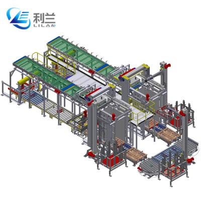 China Beverage Packing Line High Speed ​​Glass Bottles Tin Cans Stacker for sale