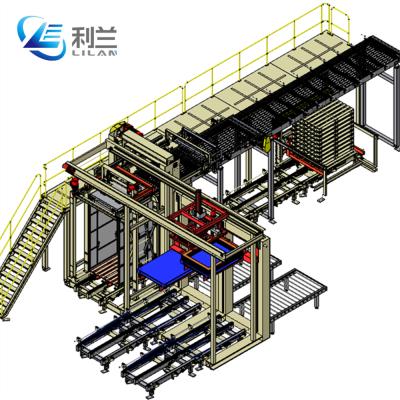 China Fully Automatic Round Beverage Food Tin Cans Palletizer For Sardine And Tuna Empty Cans for sale