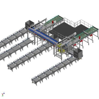 China CLOTHING Customized Size Boxes Loading And Unloading Automated Packing Line for sale