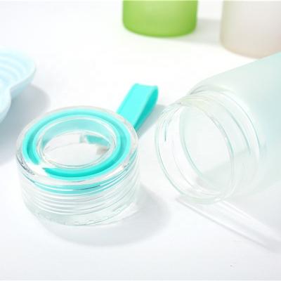 China Sustainable Wholesale Glass Eco - Friendly Wide Mouth Water Bottle With Glass Lid for sale