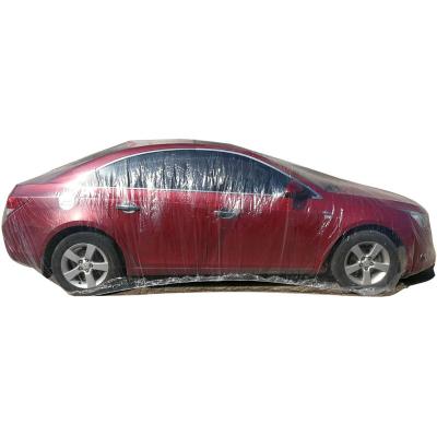 China Good Disposable Car Covers Waterproof Dustproof Clear Plastic Car Rain Cover Waterproof And Sun Protection for sale