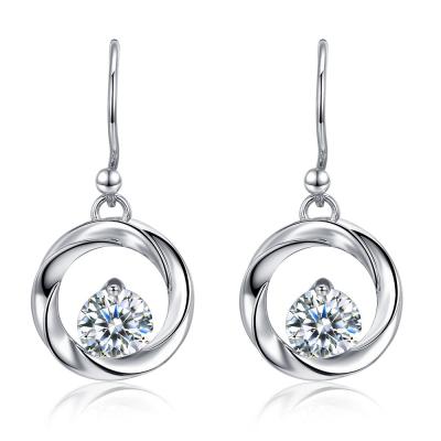 China Xiqi CLASSIC Classic Fine 925 Silver With 3A CZ Stone Charms Earrings Dangle Trendy Drop Earrings for sale