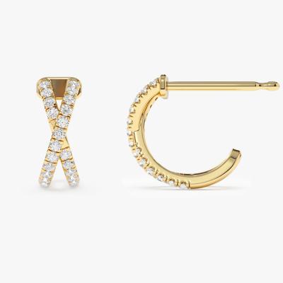 China Wholesale Cute Xiqi Earring 14k Gold Plated Cross 925 Sterling Silver Earrings On Holiday Sale for sale