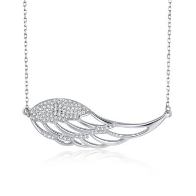 China Xiqi 925 Sterling Silver Angel Wing Diamond FASHION Zircon Jewelry Necklace for sale