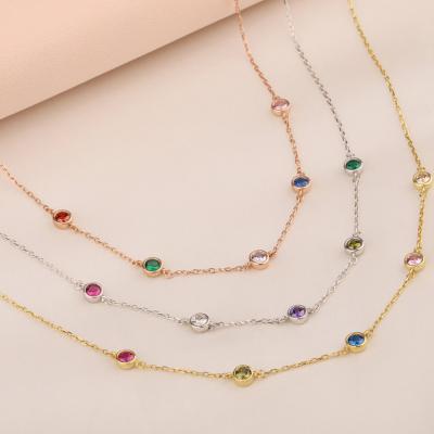 China FASHIONABLE Xiqi Personalized Silver Birthstone Unique Necklace Jewelry Statement Women's Choker Necklace for sale