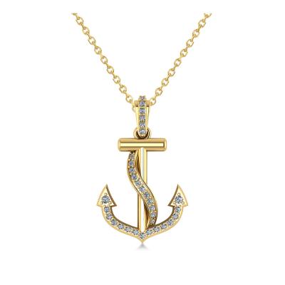 China Hiphop Xiqi Anchor Pendant 925 Sterling Silver Cross Pendants For Women for sale