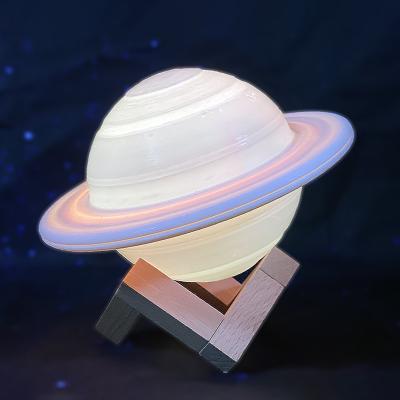 China Eco - Friendly 3D Printing Saturn Touch Series Planetary Multi - Color Gradient Remote Control Lamp for sale