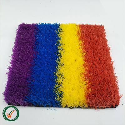 China Balcony Home/Hotel Cheap Football/Golf/Garden/Wedding Four Colored Artificial Grass Turf For Playground for sale