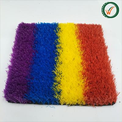 China High quality balcony home/hotel football/golf/garden/wedding customize rainbow color grass artificial grass artificial cesped sports turf for sale