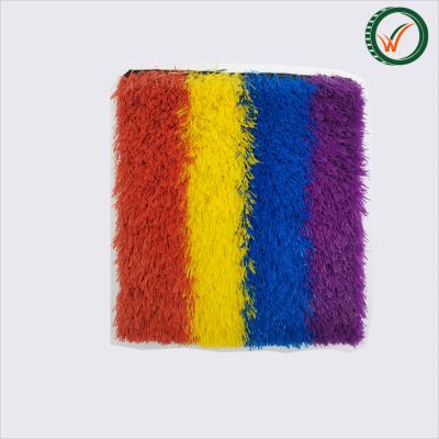 China Football/Golf/Garden/Balcony Wedding Home/Hotel Rainbow Grass Turf Synthetic Lawn Artificial Grass Carpet For Decoration for sale