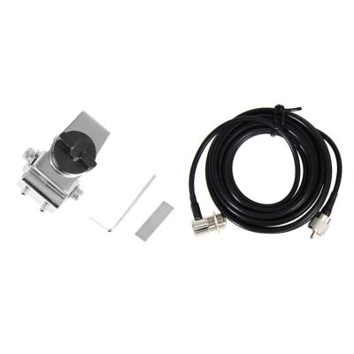 China White RB-20 Mobile Car Radio Antenna Mount Bracket With 5M RG58 Antenna Extension Cable PL-259 SO-239 For Kenwood For Yaesu For RB-20 for sale