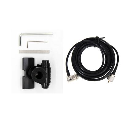 China RB-400V Black Car Mobile Radio Antenna Mount Bracket With 5M RG58 Antenna Extension Wire PL-259 SO-239 For Kenwood Yaesu ICOM RB-400V for sale