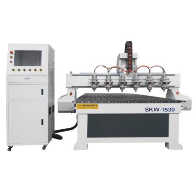 China Machinery Repairs Statue Column Woodworking Workshop Open Multi 3d CNC Router Head CNC Wood Carving Machine for sale