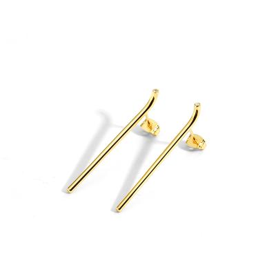 China CLASSIC Straight Line 14K Gold Filled Fashion Earring Designs Earrings Pattern Trend 2021 New for sale