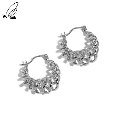 China Spring TRENDY Design Sterling Silver 925 Jewelry Hoops Earrings For Women for sale