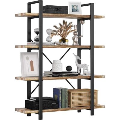 China 4-Tier Adjustable Shelving and Bookcase, Shelf Load Capacity, Industrial (Height) Shelving Storage Displays for sale