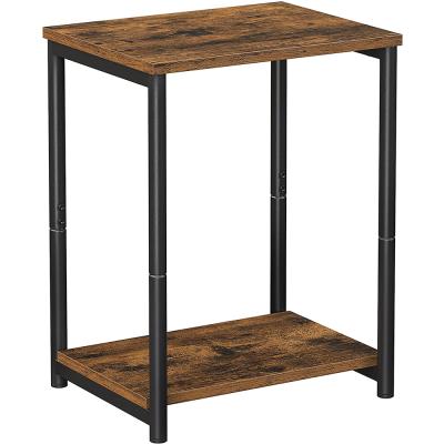 China (Height) Adjustable End Table Side Table with Slim Storage Shelf Night Table for sale