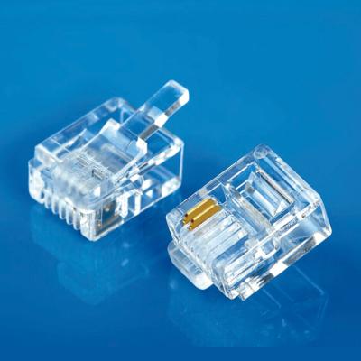 China polycarbonate XL-206 customization OEM ODM lock spread rj11 rj12 straight connector modular plug for sale