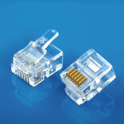 China Telecom XL-203 rj12 6P6C 6pin connector jack for modular telephone cable plug UL product for sale