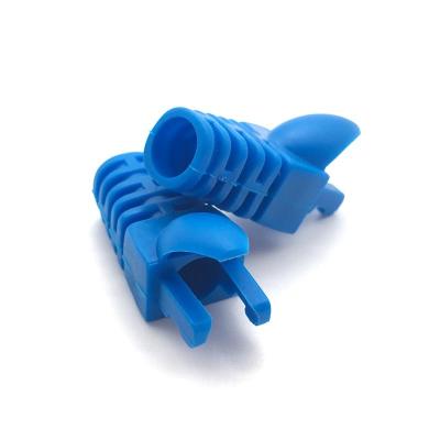 China Makrolon PC XL-707 RJ45 Connector Jacket PVC Hot Selling Blue Soft Plastic Grommet For Cat5E Cat6 Modular Plug for sale