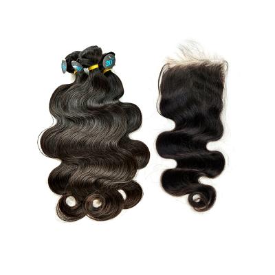 China Single Body Wave MLIN Vendor Virgin Hair Plucked Hairline With Baby Hair, Brazilian Hair Vendor With Bundles And Headband for sale