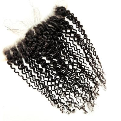 China No rejection. No tangling. Soft. Shiny MLIN 13x4 Lace Headband Plucked Hairline With Baby Hair Swiss Lace HD Curly Natural Curly Transparent Lace for sale