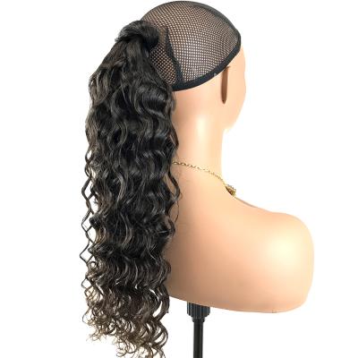 China Hot Sale MLIN LOOSE DEEP Deep Wave Machine Double Weft Bundle Make Ponytail Hair Brazilian Hair Wholesale for sale