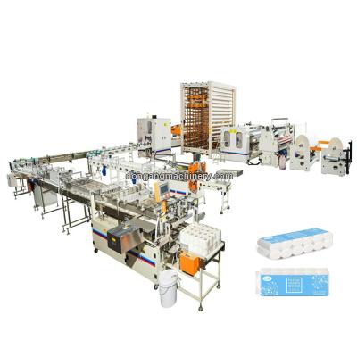 China Hotels pure toilet paper mixer toilet paper cover machine vedio toilet paper converting machine for sale