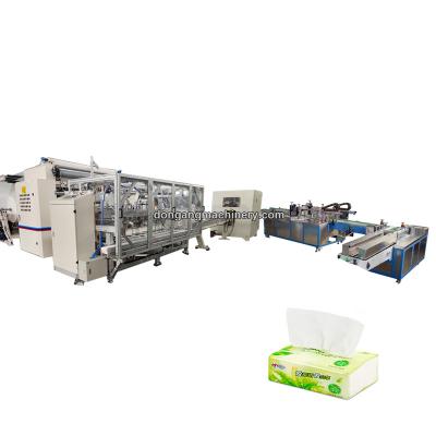 China Full Automatic Lines Hotels 6 Lines Facial Tissue Paper Folding Machine Production Line for sale