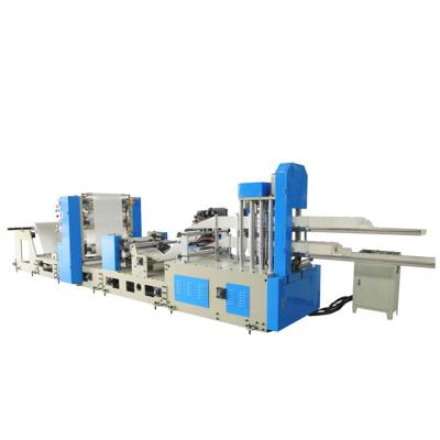 China Fully Automatic Two Tiers Hotels Napkin Paper Making Machine With Packing Machine for sale