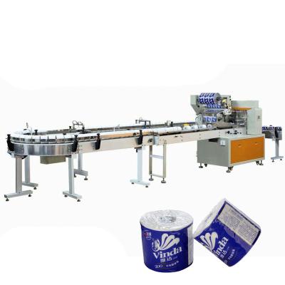 China Full Automatic Simple Products Roll Toilet Paper Wrapping Machines For Wrapping Toilet Paper Roll for sale