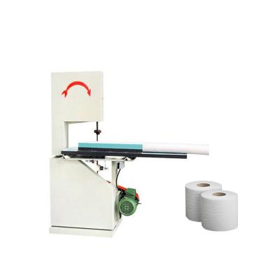 China Hotels Low Cost Toilet Paper Roll Cutting Semi Automatic Manual Band Saw for sale