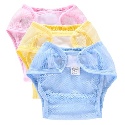 China Microfiber Mesh Breathable No-Waterproof Newborn Summer Cozy Magic Tape Baby Cloth Reusable Diapers for sale