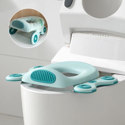 China Portable Car Eco-friendly Design Baby Kids Travel Potty Training Seat Cover, Kids Baby Safety Toilet Plastic Foldable Potty Seat for sale