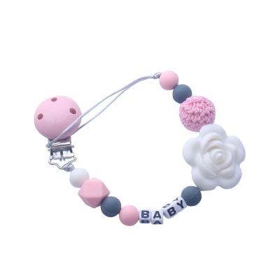 China Wholesale Free Food Grade BPA Free Loose Soft Baby Chew Teething Jewelry Rose Silicone Beads For Teething for sale