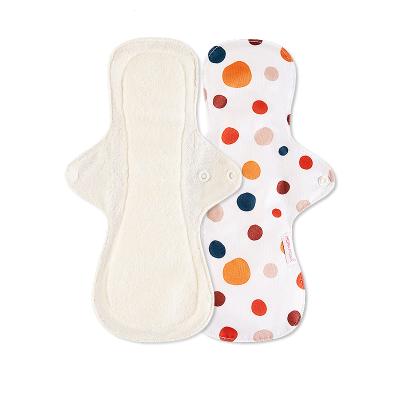 China Printed Organic Lady Reusable Sanitary Cloth Menstrual Washable Cotton Sanitary Napkin Hygiene Pad Period Pads for sale