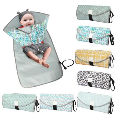 China Water Resistant Baby Diaper Change Kit Portable Changing Pad With Shoulder for sale