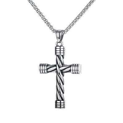 China skin-friendly & Eco - Friendly Hiphop Trendy Mens Necklace 2021 New Fashion Jewelry Cross Casting Pendant for sale