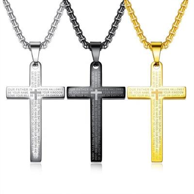 China skin-friendly & Classic Men's Women's Eco-Friendly Christian Bible Cross Jesus Necklace With Cross Pendant for sale