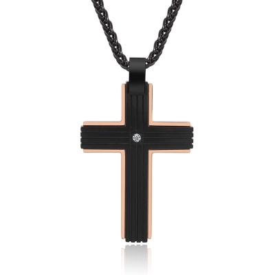 China FASHIONABLE Diamond Cross Necklace Diamond Jewelry Hiphop Cross Pendant for sale