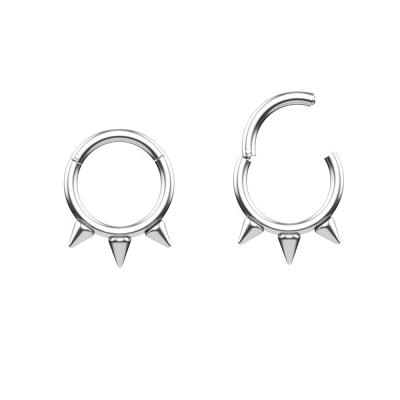 China Medical Grade 316L Stainless Steel Nose Punk Surgical Ear Piercing Stud Ring Jewelry for sale