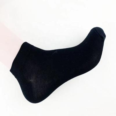 China Antibacterial Customized Mens Ankle Socks Nylon Black Socks for sale