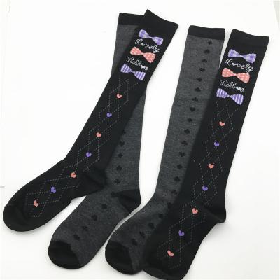 China Breathable Custom Printing Woman Tube Sock Knee High Equestrian for sale