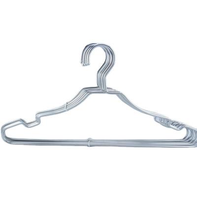 China Sustainable Wholesale Kids Baby Hanger Aluminum Alloy For Fabrics Silver Clothes Rack For Hanger for sale