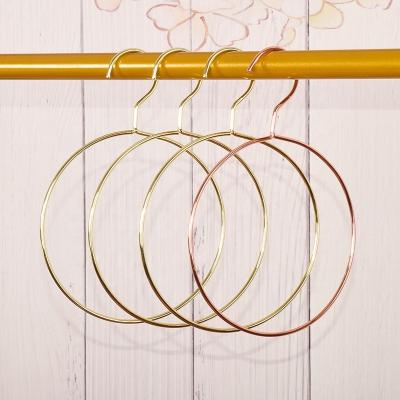 China Luxury Rose Gold Metal Coat Hanger Bathroom Towel Ties Hanger Gold For Scarf for sale